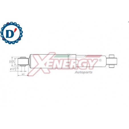 AMMORTIZZATORE SOSPENSIONE FIAT PANDA (312) LANCIA YPSILON (312) POSTERIORE DX SX