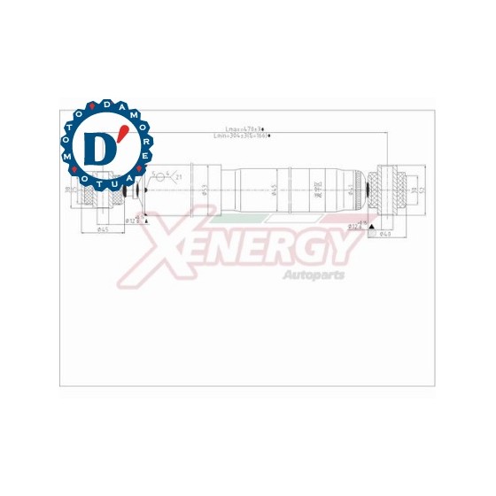 AMMORTIZZATORE SOSPENSIONE FIORINO (225) QUBO (225) 1.3 MJ 1.4 POSTERIORE DX SX