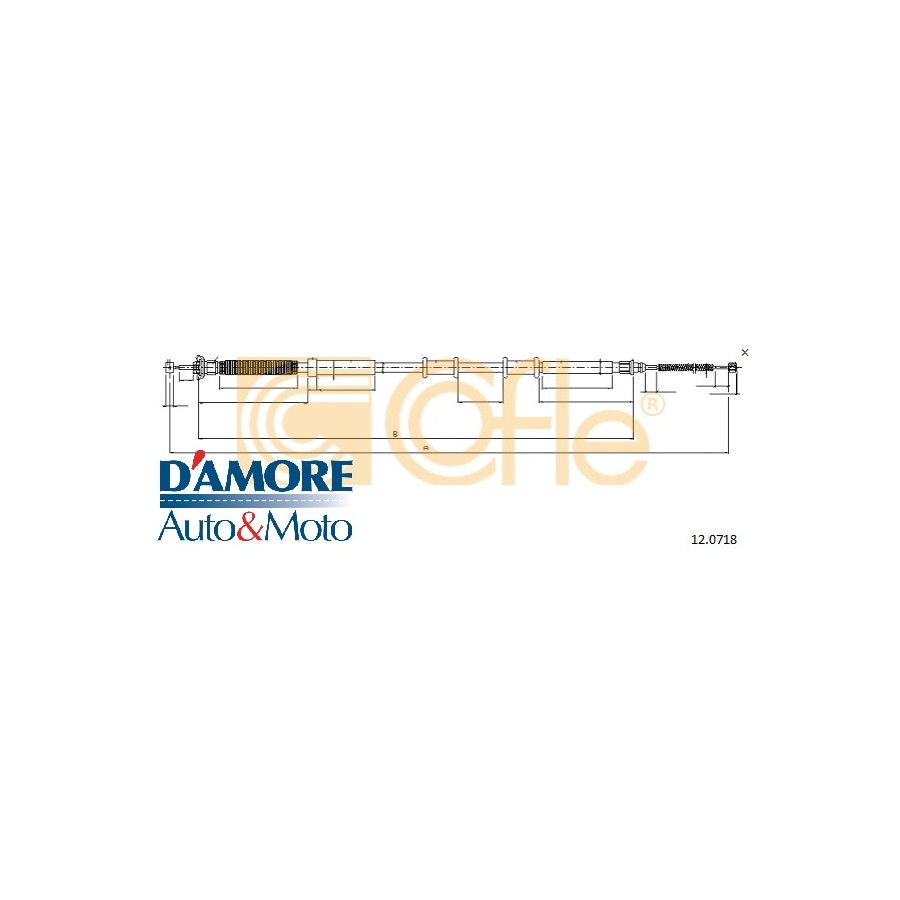 CAVO COMANDO FRENO STAZIONAMENTO FIAT GRANDE PUNTO (199) DX L1689/1390