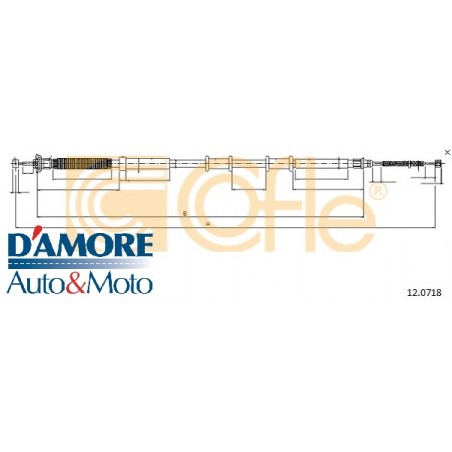 CAVO COMANDO FRENO STAZIONAMENTO FIAT GRANDE PUNTO (199) DX L1689/1390