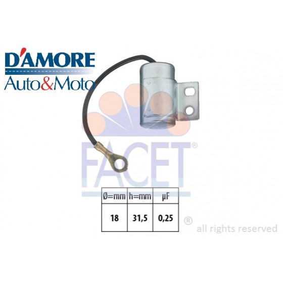 CONDENSATORE ACCENSIONE FIAT 500 126 BIS P30