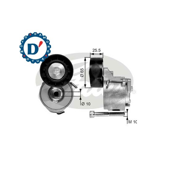 CUSCINETTO TENDICINGHIA ACCESSORI E65 H25 CON TENDITORE ALFA ROMEO 159 1.9 JTDM MITO 1.6 JTDM FIAT BRAVO 1.6 1.9 MJ LANCIA DELTA