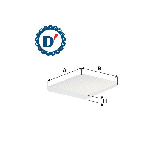 FILTRO ARIA ABITACOLO L195 L188 H30 FIAT 500 (312) PANDA (312, 319) LANCIA YPSILON (312)