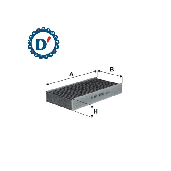 FILTRO ARIA ABITACOLO L232 L116 H32 BMW 2 (F45, F46) X1 (F48) MINI (F55, F56, F57) kit 2 pz. ai carboni attivi