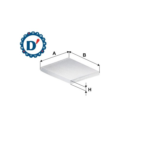 FILTRO ARIA ABITACOLO L238 L192 H20 HYUNDAI IX35 TUCSON (JM, TL) KIA SPORTAGE (QL, SL) 1.6 GDI 1.7 CRDI 2.0 CRDI