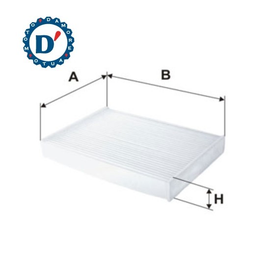 FILTRO ARIA ABITACOLO L250 L180 H35 DACIA DOKKER NISSAN X-TRAIL (T32)