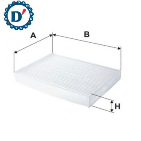 FILTRO ARIA ABITACOLO L250 L180 H35 DACIA DOKKER NISSAN X-TRAIL (T32)
