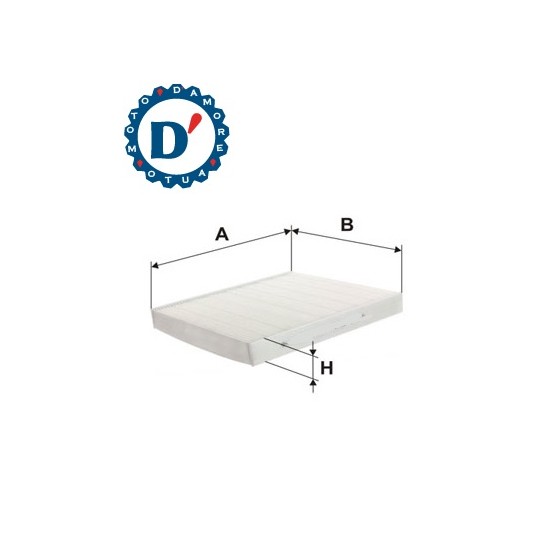 FILTRO ARIA ABITACOLO L254 L235 H32 AUDI A3 SEAT LEON (5F) 1.4 TFSI 1.6 TDI 2.0 TDI