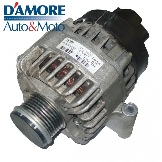 ALTERNATORE ALFA ROMEO MITO (955) FIAT 500 (312) DOBLO (223, 263) FIORINO (225) IDEA (350) LANCIA MUSA (350) 1.3 MJ 12V 120A 6PK