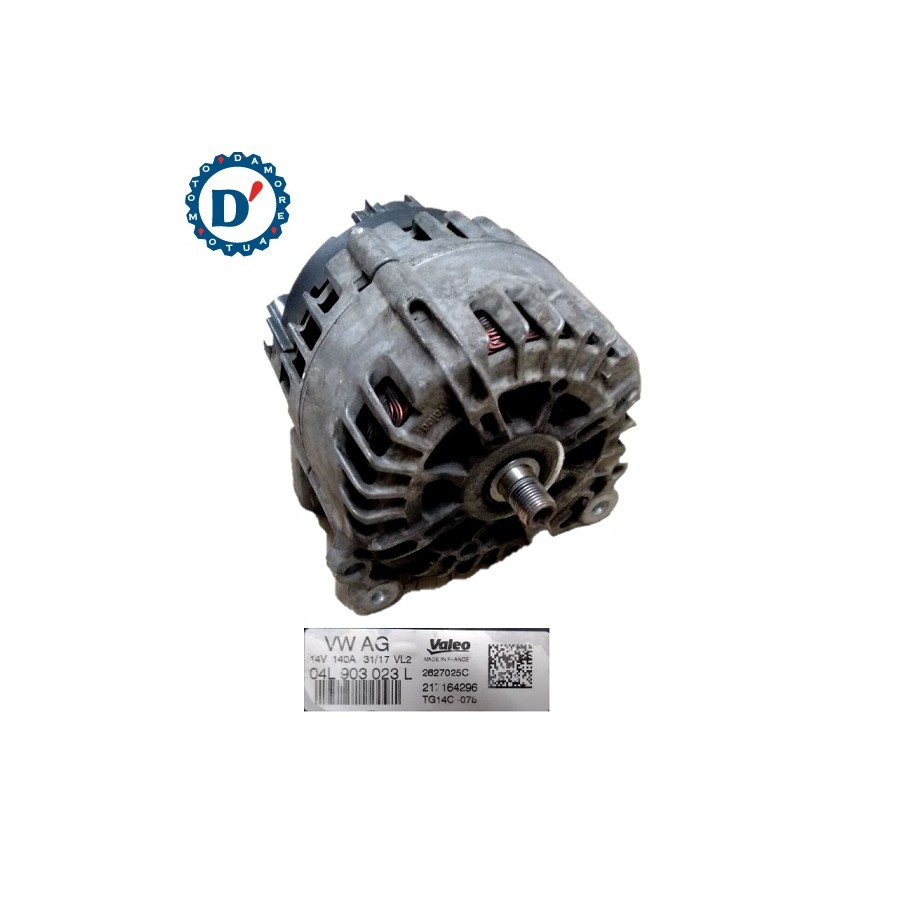 ALTERNATORE AUDI A4 (8K) A5 (8F) Q5 (8R) VOLKSWAGEN GOLF VII PASSAT (3G) TIGUAN (AD1, AX1) 12V 140A SENZA PULEGGIA
