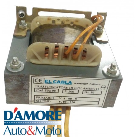 TRASFORMATORE TENSIONE 220V 50HZ A 8V