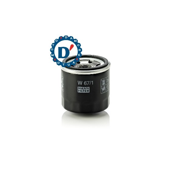 FILTRO OLIO MOTORE M20X1,5 D68 H76 HYUNDAI ATOS (MX) KIA PICANTO RIO NISSAN MICRA (K13) 1.0 1.1 1.2