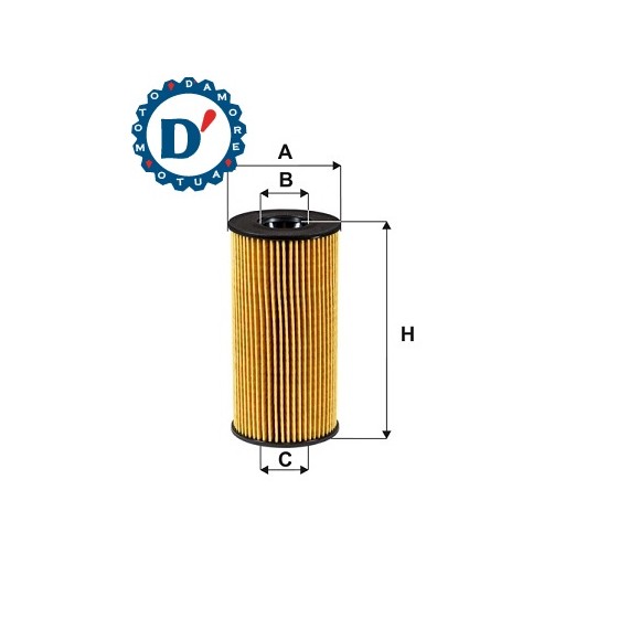 FILTRO OLIO MOTORE E57,5 I23,5 H112,5 DACIA DUSTER (HM) RENAULT MEGANE IV 1.5 DCI