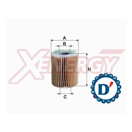 FILTRO OLIO MOTORE E60 I28 H56,5 TOYOTA YARIS AURIS (E15) YARIS (P13) 1.3